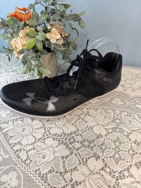 Under Armour Black Athletic Shoe with White Logo